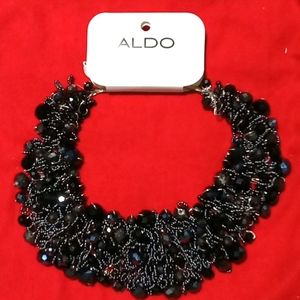 Bejeweled wire necklace